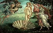 BOTTICELLI, Sandro The Birth of Venus fg oil on canvas